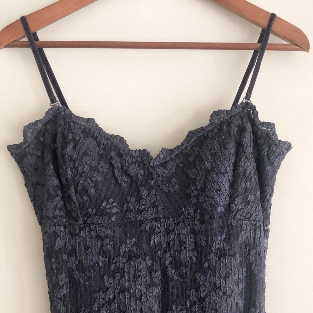 Free People Navy Lace Bodycon Minidress